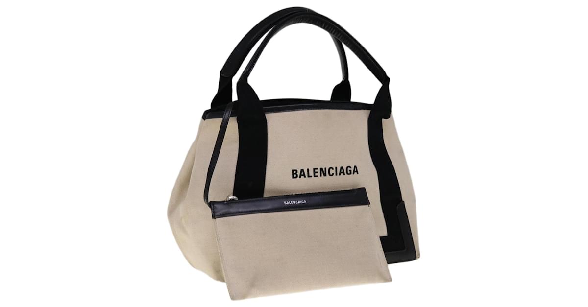 Borsa tote BALENCIAGA Tela Bianca Nera 339933 au b11818 Nero Bianco ref.1247612 Joli Closet