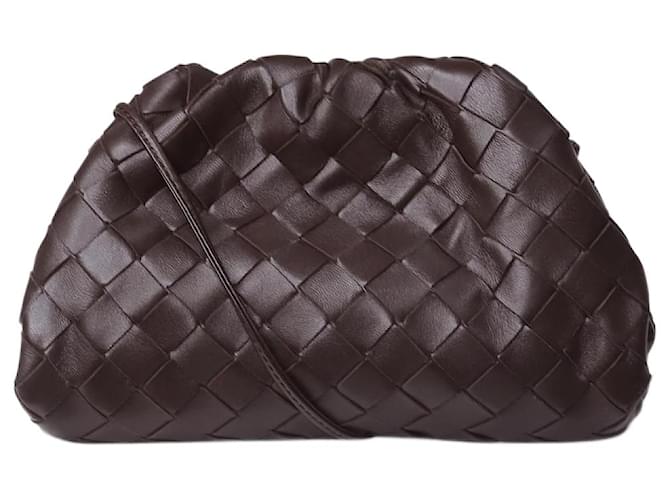 Bottega Veneta Dark brown mini Pouch bag Leather ref.1249715