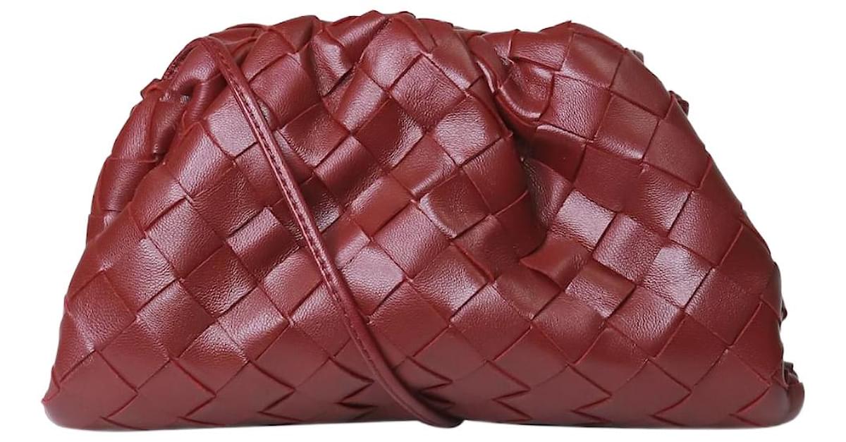 【関税&送料込】Bottega Veneta Burgundy Nappa Leather Mini J BOTTEGA VENETA Nappa Intrecciato Mini Jodie Burgundy 617366