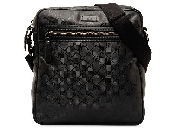 Black Gucci GG Imprime Crossbody Bag Leather ref.1268643 - Joli Closet