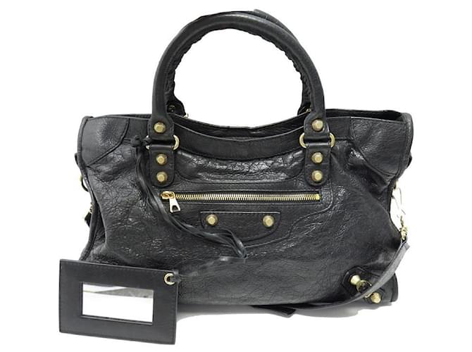 BALENCIAGA GIANT CITY HANDBAG 12 281770 LEATHER HAND BAG PURSE