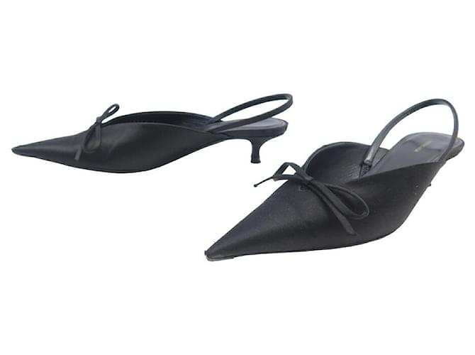 BALENCIAGA HEEL PUMPS SLINGBACK KNIFE MULES 548173 36 Shoes Black