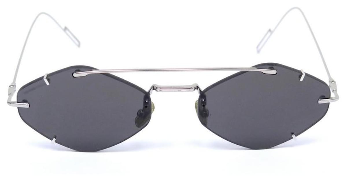 Christian Dior NEW MEN S DIORINCLUSION SUNGLASSES 0102K METAL SILVER SUNGLASSES Silvery ref.1294456 Joli Closet