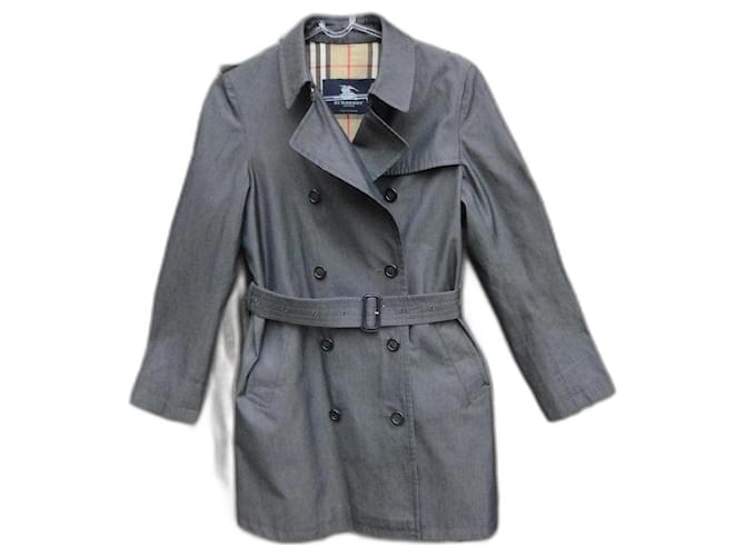 Burberry Trench coats Grey Cotton Joli Closet