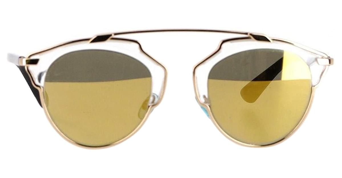 Lunettes de soleil Dior So Real en metal dore ref.1301308 Joli Closet