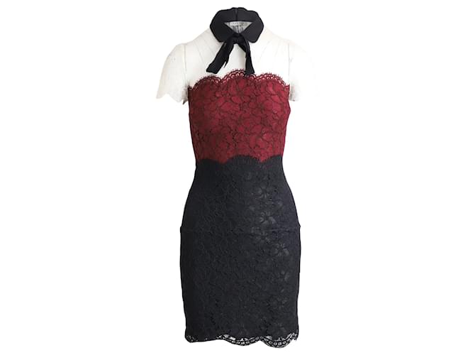 Sandro Color-Block Lace Dress in Multicolor Polyester Python print  ref.JC1302153 (Sold) - Joli Closet