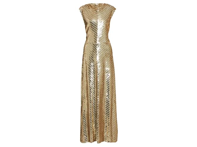 Valentino Garavani Valentino Night Dress / Gown Golden Polyamide  ref.1302494 - Joli Closet