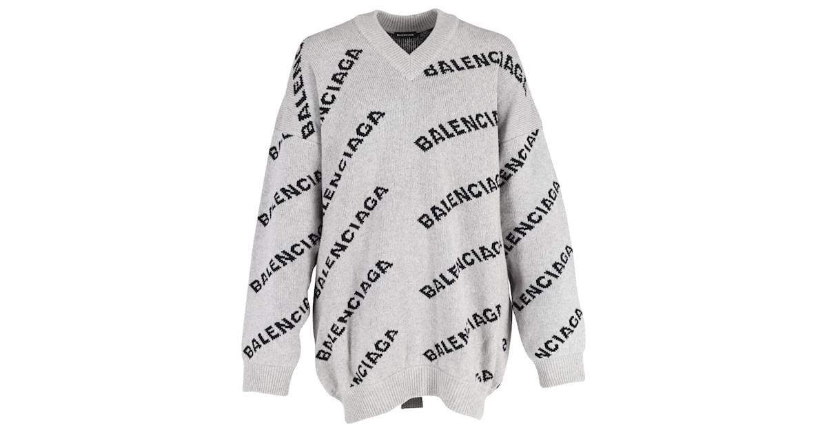 Balenciaga jacquard logo crewneck sale