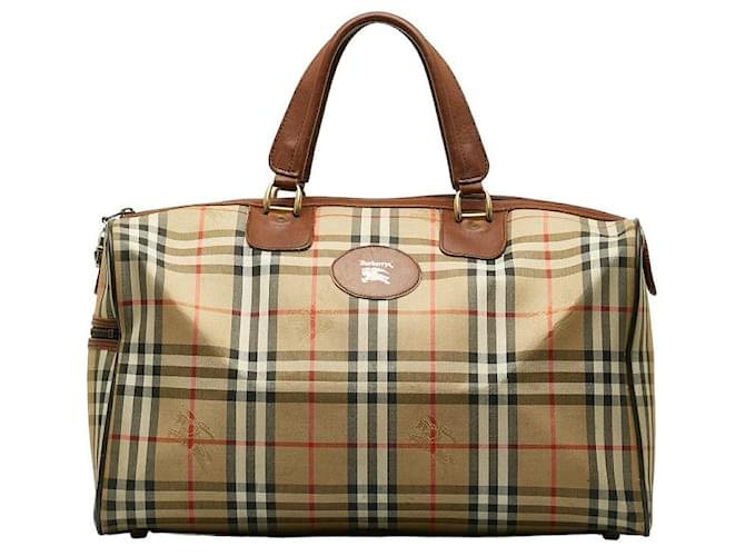 Burberry Horseferry Check Small Duffle Bag Brown ref.1309836