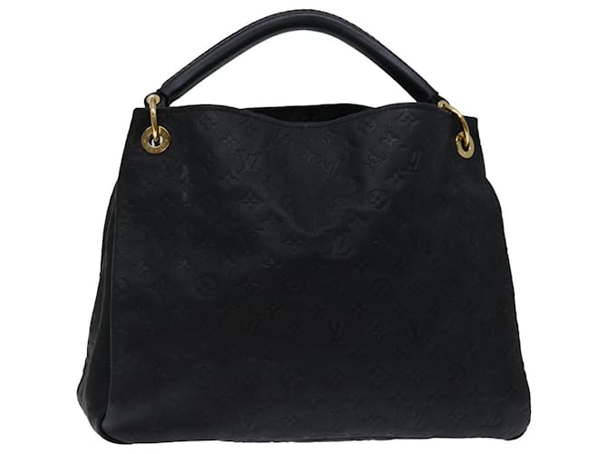LOUIS VUITTON Monogram Empreinte Artsy MM Shoulder Bag Black