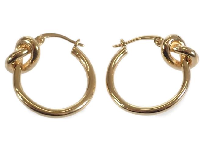 Céline Knot Hoop Earrings Golden Joli Closet