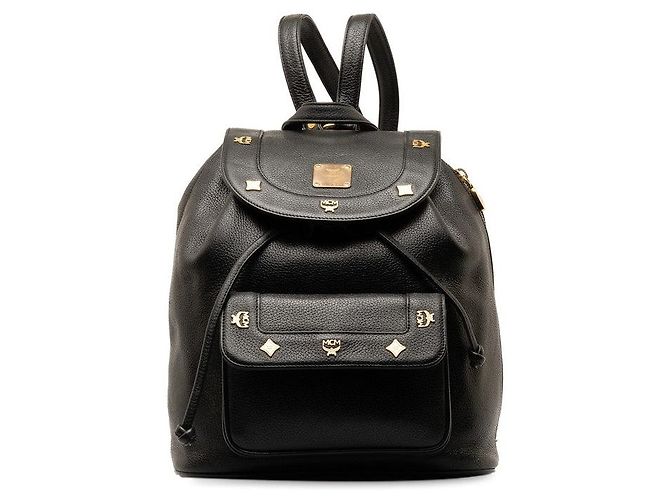 MCM Leather Studded Backpack Black in Very Good Condition  display picture 2