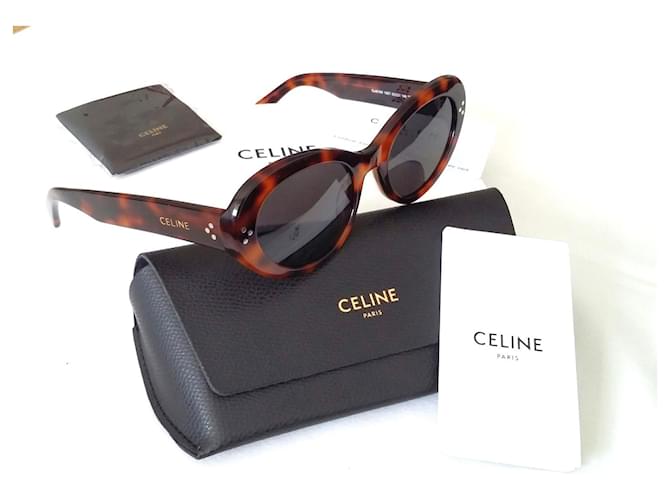 Céline Cat Eye Havana Dark brown Acetate Joli Closet