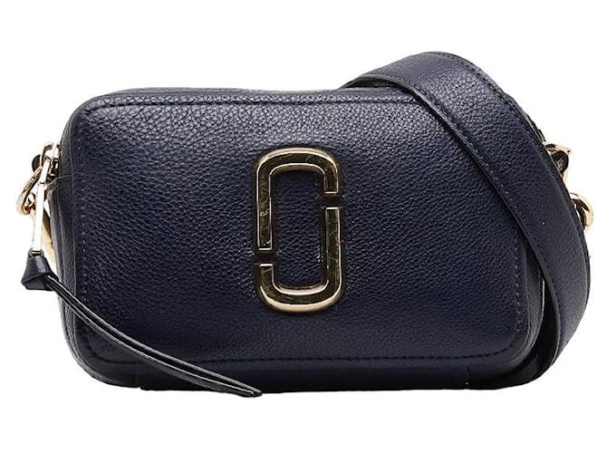 Marc Jacobs The Softshot 21 Leather Crossbody Bag Blue