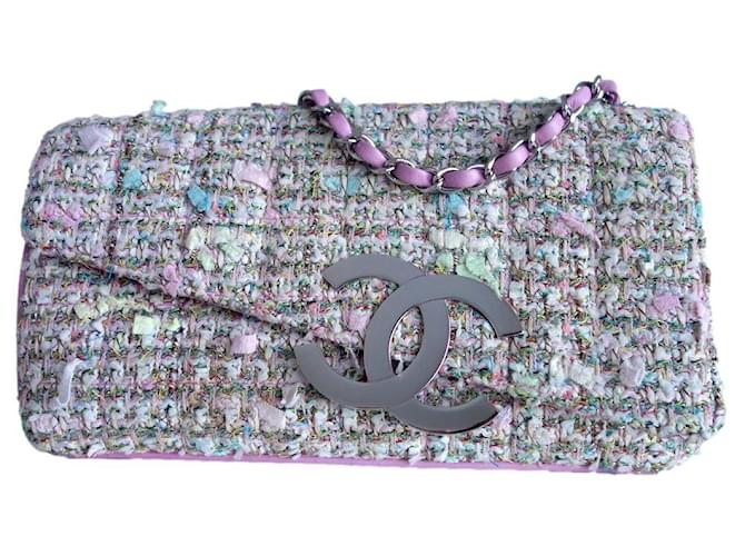2005 Pink and Green Chanel Tweed Handbag main image 0