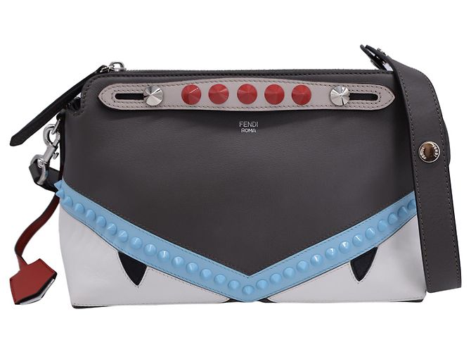 fendi by the way satchel patchwork python small at... Fendi Monster By The Way Studded Small Satchel in Black Leather ref ...