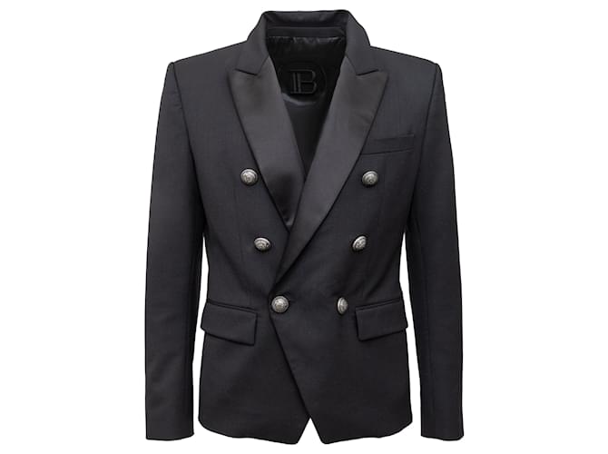 Suit Costume Homme Balmain Blazer Croisé Doublé Balmain Noir Joli