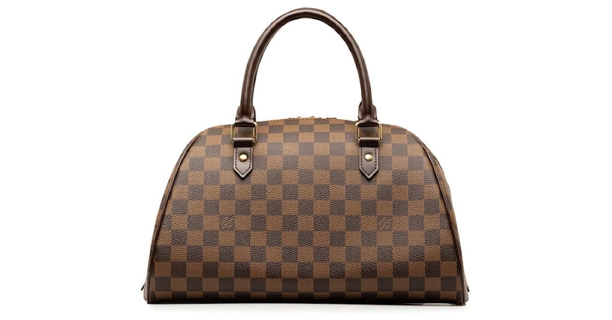 Louis Vuitton Damier Ribera MM Handbag N41434 Brown Plastic ref.1340380 Joli Closet