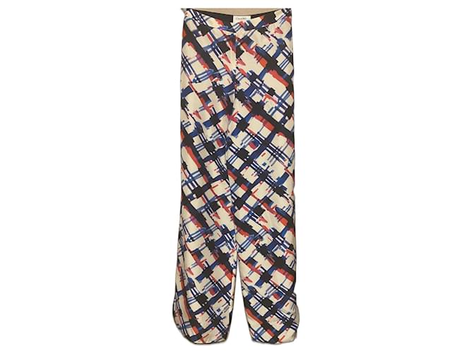 Rare Chanel 16P Runway Wide Leg Silk Trouser Pants FR 36 Multiple ...
