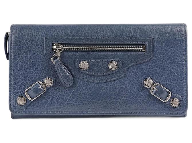 Balenciaga City Wallet Light Blue Leather ref.1345811 - Joli