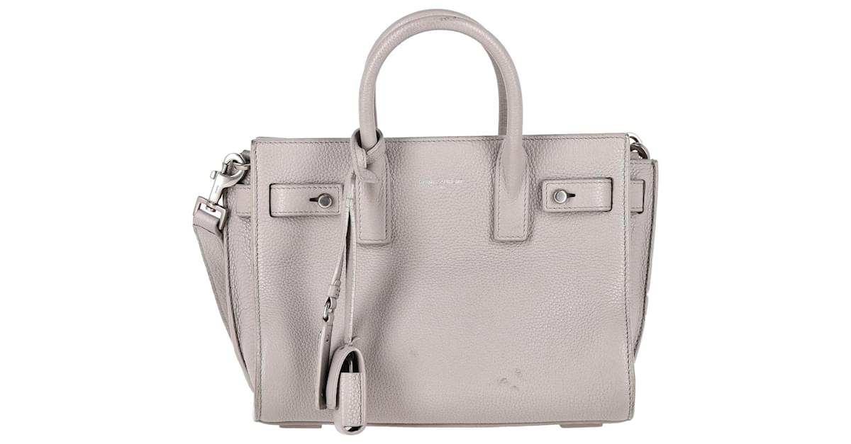 Saint Laurent Cabas Nano Classic Souple Sac De Jour en Cuir Gris ref.1342862 Joli Closet