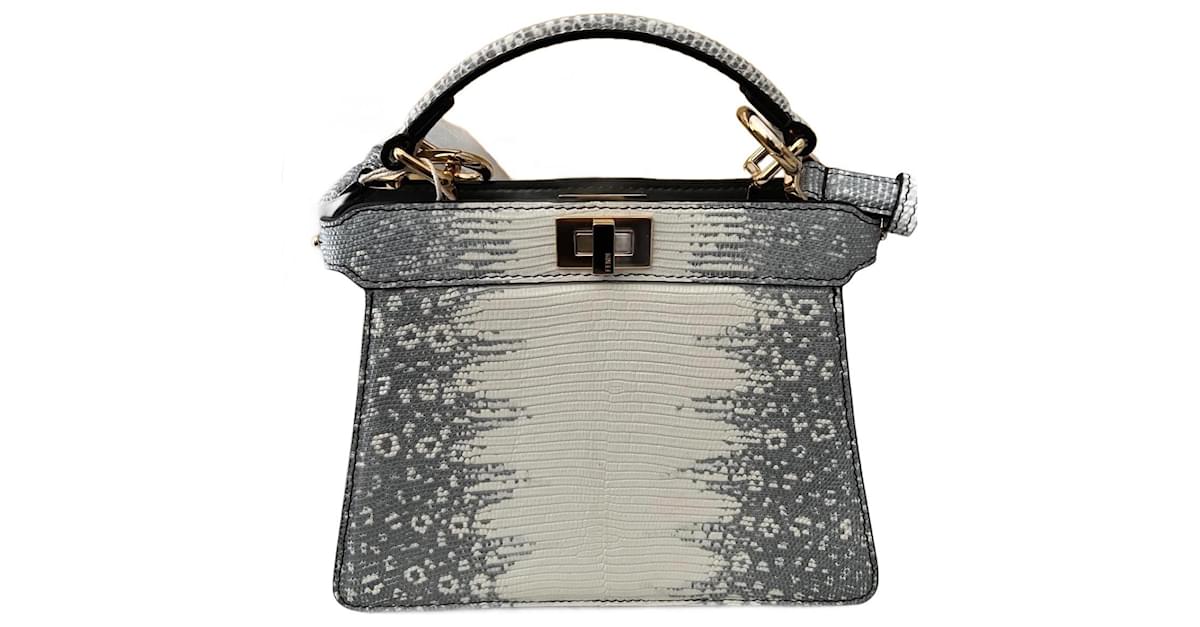 Fendi Peekaboo ISeeU White Exotic leather ref.1348182 - Joli