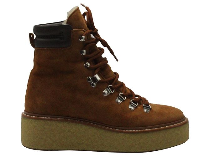 Hermès Hermes Discovery Ankle Boots in Brown Suede ref  display picture 2