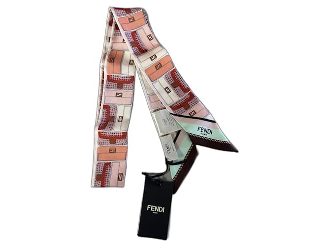 Fendi wrappy Bandeau in seta Multiple colors Silk ref
