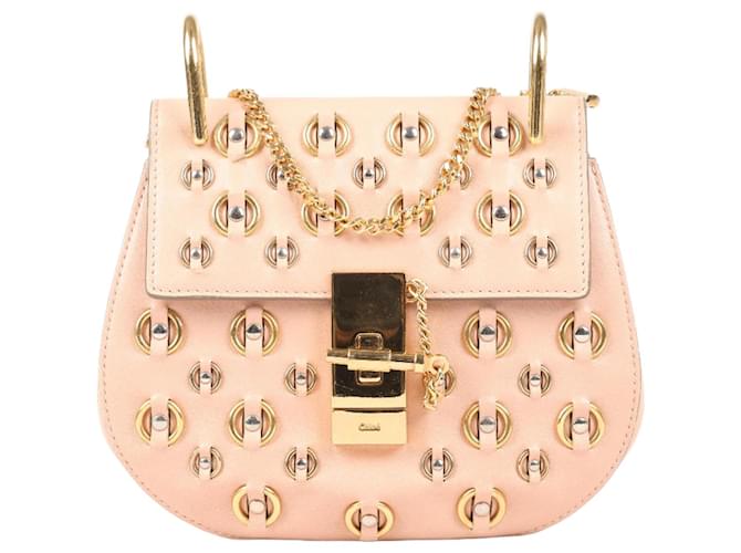 Chloé Chloe Mini Drew Ring Crossbody Bag in Blush Nude Pink