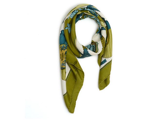 Foulard Carré Hermès "L'air Marin" 2006 - Soie 100%, Vintage, Occasion