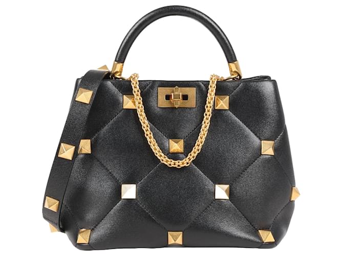 Valentino Garavani Nappa Leather Medium Roman Stud Top Valentino Garavani Nappa Leather Medium Roman Stud Top