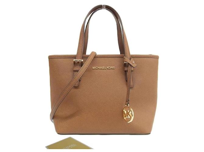 Michael Kors Leather Jet Set Tote Bag Brown Joli Closet