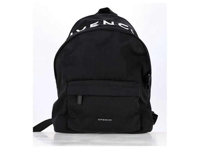 Givenchy Embroidered Logo Backpack in Black Canvas Cloth ref