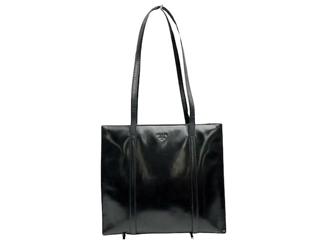 【関税&送料込み】Prada Patent-Leather Tote Bag Tote Prada Black Patent leather ref.1367769 - Joli Closet
