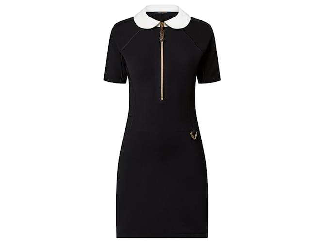 how to wear a little black dress to a wedding Ladies Collared Contrast Work Pencil Dress