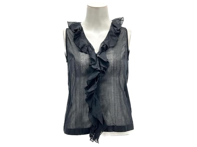 トップス MIU MIU Frills Tops Miu Miu トップス - Nero | FWRD