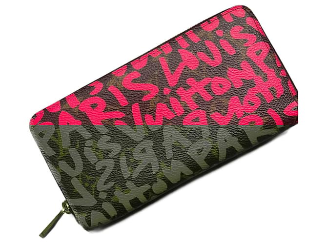 Louis Vuitton LV Graffiti Zippy Fuschia Cloth ref.1377025 - Joli