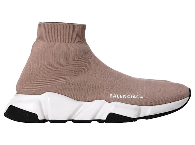 Balenciaga Speed Sneakers in Beige Polyester Joli Closet