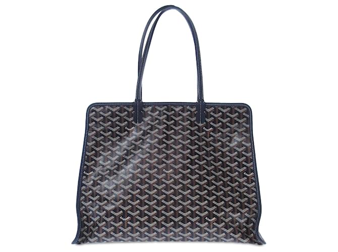 Goyard Blue Goyardine Sac Hardy PM Navy blue Pony-style calfskin