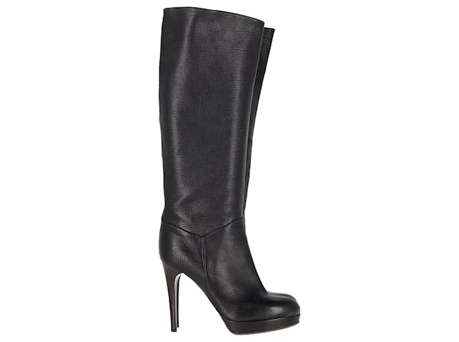 BOTTEGA VENETA 26S HIGH HEELS 40 MM IN DARK BROWN CALFSKIN