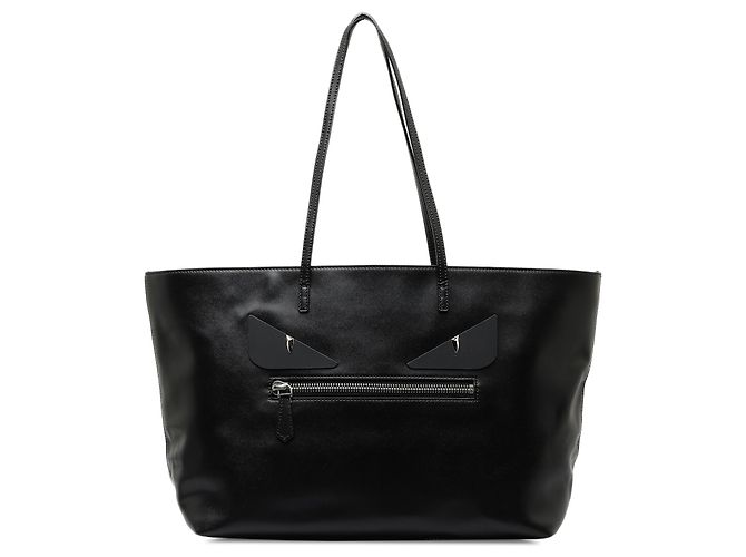 Black Fendi Leather Monster Roll Tote ref.1388412 - Joli Closet