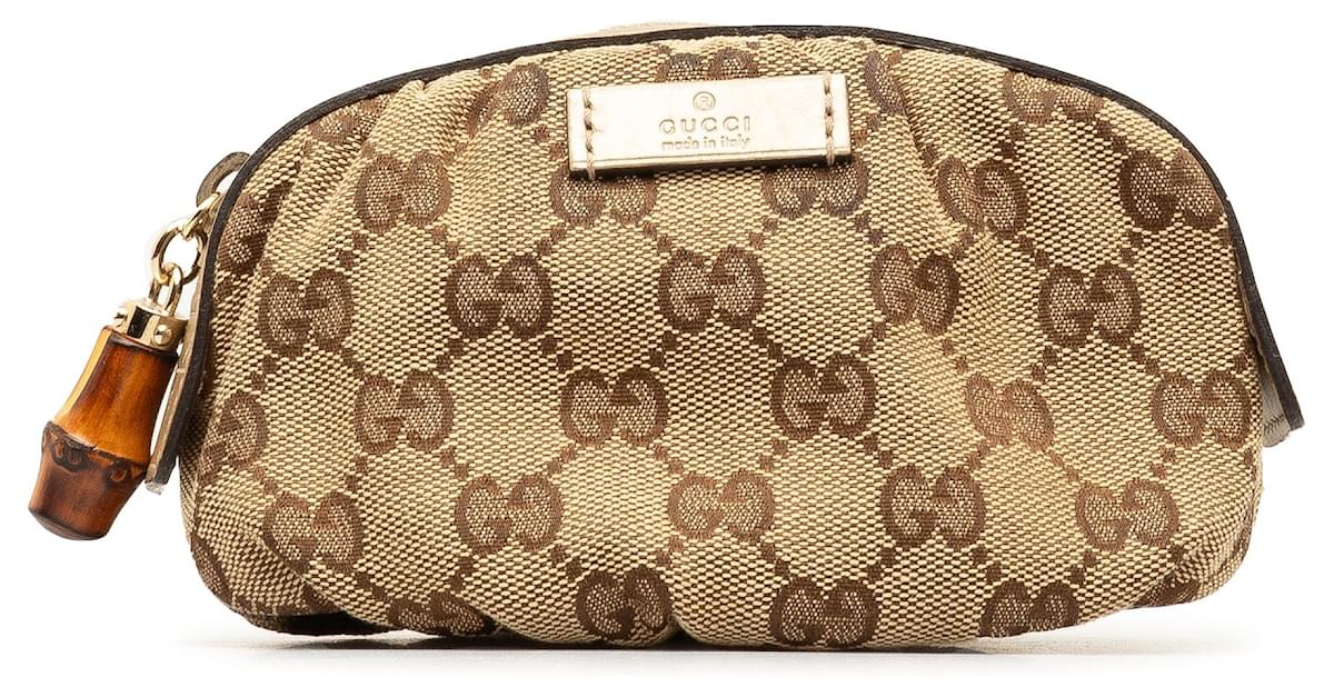 Gucci parfums GG brown plastic factory cosmetic bag