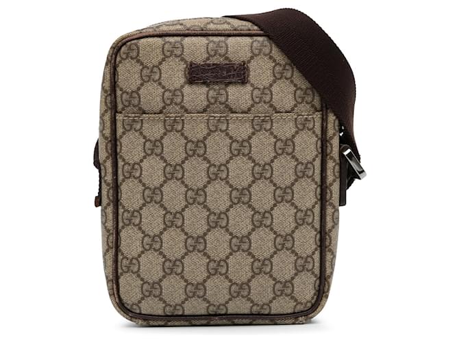 Beige Gucci GG Supreme Crossbody Leather ref.1389849 - Joli