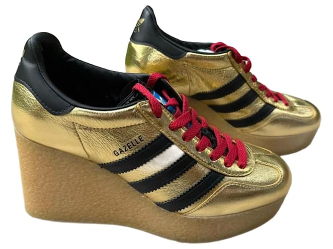 adidas gazelle silver green womens Gucci X ADIDAS Softy Velvet Suede Madeira Demetra Womens Gazelle Sneakers  4.5 Pink Gold 1751732 – FASHIONPHILE main image 0