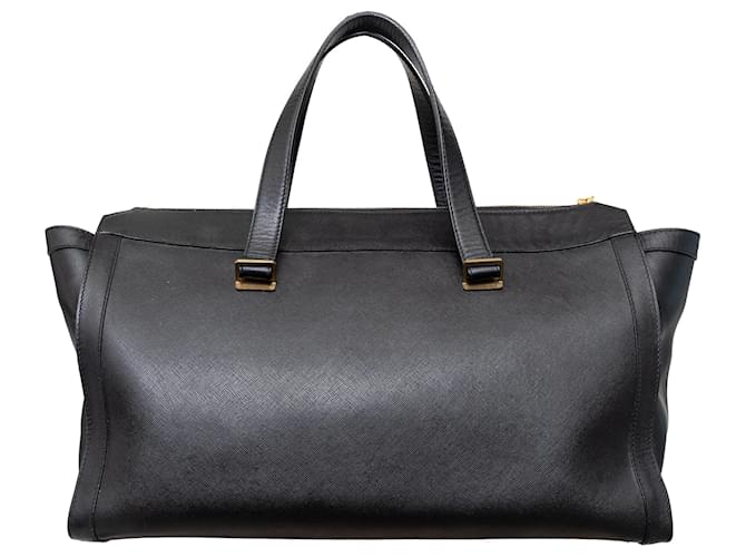 Golden Goose Top Zip Tote Bag Black Leather ref.1391622