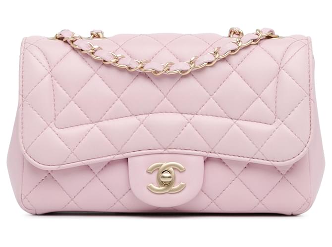 Chanel Pink Mini Mademoiselle Chic Flap aus Lammleder