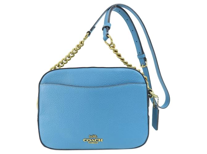 Camera Bag Blue Coach Crossbody Coach Camera Blue Leather Joli Closet