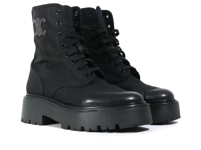 Céline CELINE Boots T.eu 39 leather Black ref.JC1399717 (Sold