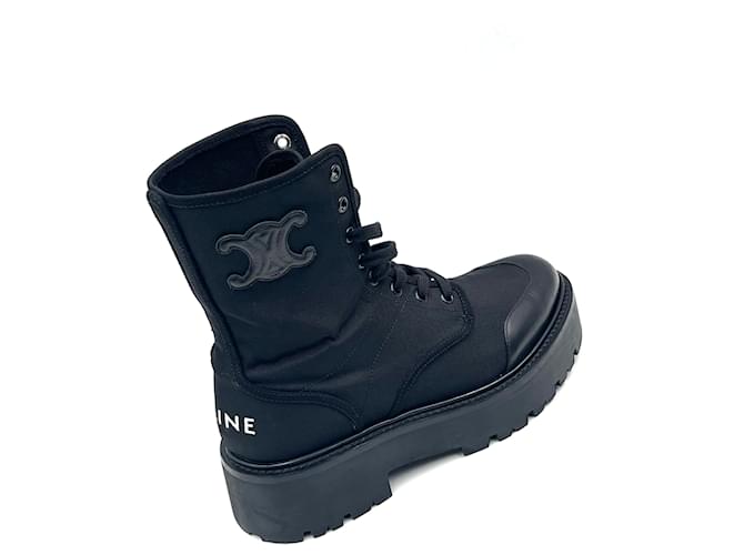 Céline Bottines CELINE Black Cloth ref.1399777 - Joli Closet