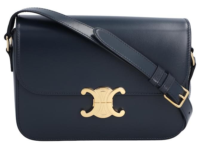Céline Celine Classique Triomphe Bag In Shiny calf leather